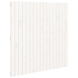 Maison Chic Tête de lit scandinave pour lit adulte,Meuble de chambre murale Blanc 108x3x110 cm Bois massif de pin -MN26235