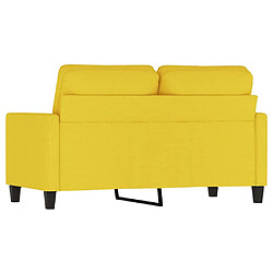 Acheter vidaXL Canapé à 2 places Jaune clair 120 cm Tissu