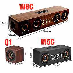 Universal Subwoofer sans fil portable Bluetooth haut-parleur écho mur horloge en bois boombox informatique Bar sonore home theatre Center Center Radio