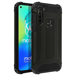 Avizar Coque Motorola Moto G8 Power Protection Design Relief Bi-matière Antichute noir