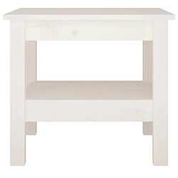 Avis Maison Chic Table basse,Table Console Table d'appoint, Table pour salon Blanc 45x45x40 cm Bois massif de pin -MN29709