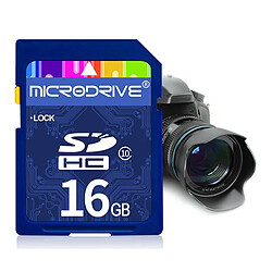 Wewoo Carte SD mémoire SD Microdrive 16 Go haute vitesse classe 10 pour tous les appareils numériques avec fente SD