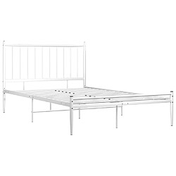 Acheter Maison Chic Lit adulte - Lit simple Cadre de lit,Structure du lit Contemporain Blanc Métal 120x200 cm -MN45460