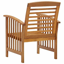 Maison Chic Lot de 2 Chaises de jardin,Fauteuil d'extérieur Bois d'acacia massif -MN44856 pas cher