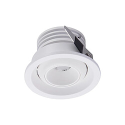 Inspired Neptuno Spot Encastré Mini Pivotant, LED 3W, 2700K, 210lm, Blanc, 3 ans de Garantie