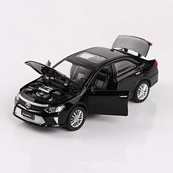 Universal 1/32 TOYOTA CAMRY MODELE DE VOITURE EN MÉTAL MODELE DE VOITURE EN ALLIAGE MOULÉ SOUS PRESSION JOUET AVEC SON D'ENFANT JOUET DE VOITURE LÉGÈRE RETRAIT(Le noir)