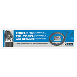 Torche complète à valve pour soudage TIG SR17V de longueur 4m GYS 044425