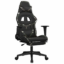 Maison Chic Chaise de jeu, Chaise gaming de massage repose-pied, Fauteuil gamer,Chaise de Bureau Noir&Camouflage Similicuir -GKD17494