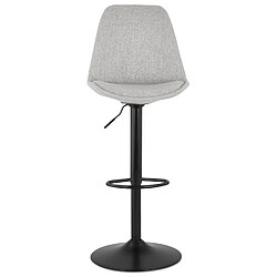 Avis Alterego Tabouret réglable 'CAMPUS' en tissu gris et pied noir