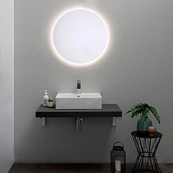 Kiamami Valentina MIROIR ROND POUR SALLE DE BAIN AVEC DIAMÈTRE CM 70 RETROÉCLAIRÉ À LED MODERNE