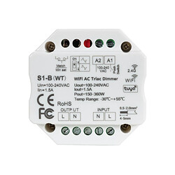 Ledkia Module de Variation LED WiFi Triac RF Compatible Bouton-Poussoir Blanc pas cher