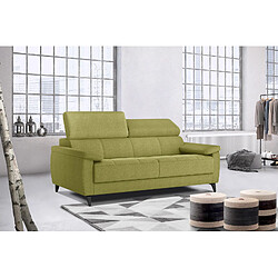 Courtois Laville Canapé droit Taunus 3 places XXL tissu citron vert