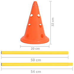 vidaXL Ensemble d'obstacles d'activité pour chien Orange et jaune pas cher