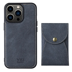 Coque en TPU + PU VILI détachable 2-en-1, magnétique avec porte-carte bleu pour iPhone 13 Pro 6.1 pouces