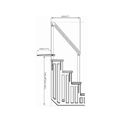 Habitat Et Jardin Escalier simple pour piscine