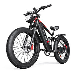 TIFGALOP Vélo électrique pneu tout-terrain de 26 pouces, moteur 48V2000W, suspension complète et batterie 48V 22AH avec freins à disque Ebike à 7 vitesses pas cher