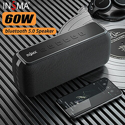 Universal Haut-parleur Bluetooth Haut-parleur à colonne Portable Bluetooth Imperméable Subwoofer Sonnerie Subwoofer Haut-parleur Portable (Noir)