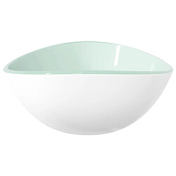 Avis vidaXL Lavabo Verre trempé 54,5x35x15,5 cm Blanc