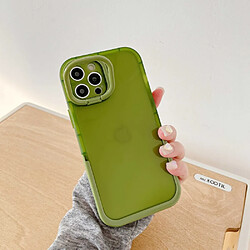 Coque en TPU anti-décoloration avec béquille pour votre iPhone 14 Pro - vert