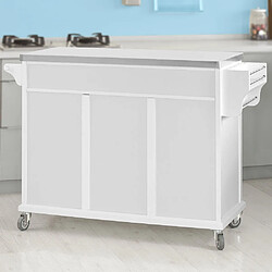 SoBuy FKW33-W XXL Plan de travail Desserte sur roulettes Meuble chariot de cuisine