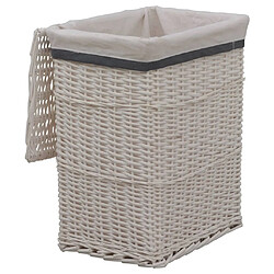 Acheter vidaXL Panier à linge Blanc Saule