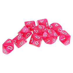 Acheter 10pcs 10 sided dés d10 dés poliédrique pour les donjons et dragons jeu rose