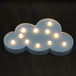 Wewoo Guirlande LED Style de commutateur Forme de nuage Nuit Lampe de chevet chaude de table Chambre à coucher Bureau d'étude Veilleuse Bleu