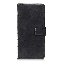 Wewoo Housse Coque Pour OPPO A9 2020 Etui à rabat horizontal en cuir texturé au crocodile avec support et porte-monnaie et emplacements cartes et cadre photo Noir