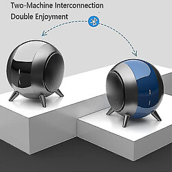 Universal En haut-parleurs YYH-Bluetooth 5.0 Nouveaux haut-parleurs de musique de recharge portable stéréo en métal (bleu)