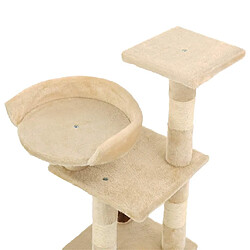 Avis Helloshop26 Arbre à chat griffoir grattoir niche jouet animaux peluché en sisal 65 cm beige 3702043