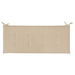 Acheter Decoshop26 Coussin de banc de jardin Beige 150 x 50 x 3 cm DEC021755