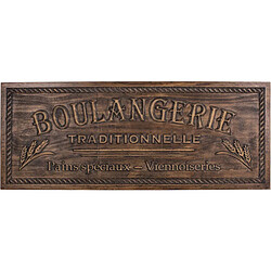 Antic Line Creations Plaque décorative en bois Boulangerie 108 x 42 cm.