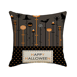 P32 4PCS 45 * 45cm Accueil Halloween Modèle de graffitis courte piétons d'oreiller en peluche d'imprimerie Coussin de coussin décoration pas cher