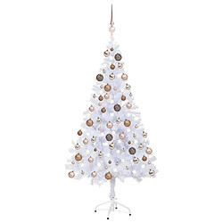 vidaXL Arbre de Noël artificiel pré-éclairé/boules 120 cm 230 branches