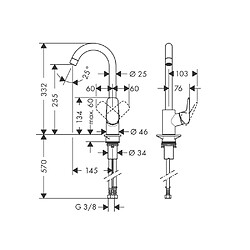 HANSGROHE - Mitigeur cuisine bec haut Logis M31