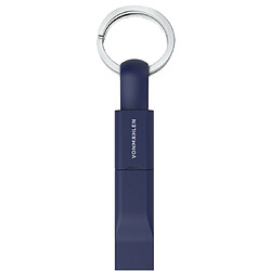 Vonmaehlen VONMAHLEN Câble porte-clés 5 en 1 USB A/micro USB+USB C+ Lightning Bleu