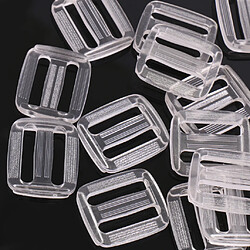 Avis 20 pcs 3 bars rectangle boucles glissent l'outil boucle de glissement 20mm clair