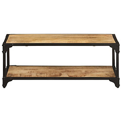 ComfortXL Table Basse 90x45x35 Cm Bois De Manguier Massif Brut