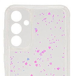 iLike Coque arrière en silicone à paillettes pour Samsung Galaxy A55 5G (A556B) Rose clair