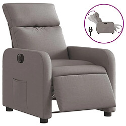 Maison Chic Fauteuil Relax pour salon, Fauteuil inclinable électrique Taupe Tissu -GKD61271