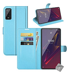 Htdmobiles Housse etui portefeuille avec coque intérieure en silicone pour Wiko Power U10 / U20 + film ecran - BLEU