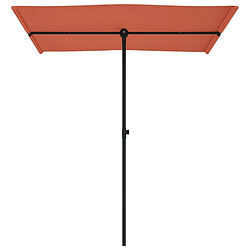 Avis vidaXL Parasol de jardin avec mât en aluminium 180x110 cm Terre cuite