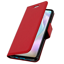 Avizar Housse Huawei P30 Étui Folio Portefeuille Fonction Support Vidéo - rouge