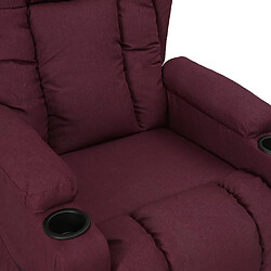 Acheter vidaXL Fauteuil inclinable Violet Tissu