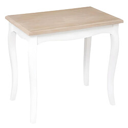 Avis Pegane Lot de 2 tables d'appoint gigognes en bois coloris blanc / naturel