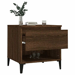 Maison Chic Table d'appoint | Table Basse Chêne marron 50x46x50 cm Bois d'ingénierie -GKD18581 pas cher