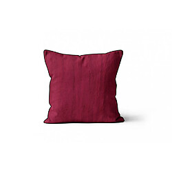 Coussin en microfibre lavée 60x60 cm BOHEME framboise, par Soleil d'Ocre