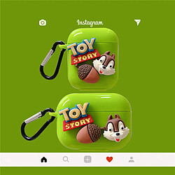 GUPBOO Airpods Coque Housse Étui Protecteur Compatible pour AirPods 3-Dessin animé bonbon couleur écrou écureuil jolie fille