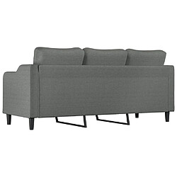 Maison Chic Canapé à 3 places,Canapé droit,Sofa de Salon,Banquette Gris foncé 180 cm Tissu -GKD685792 pas cher