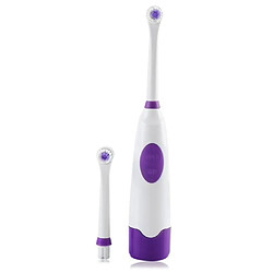 Brosse à dents électrique Brosse à dents souple imperméable antidérapante avec 2 têtes de brosse